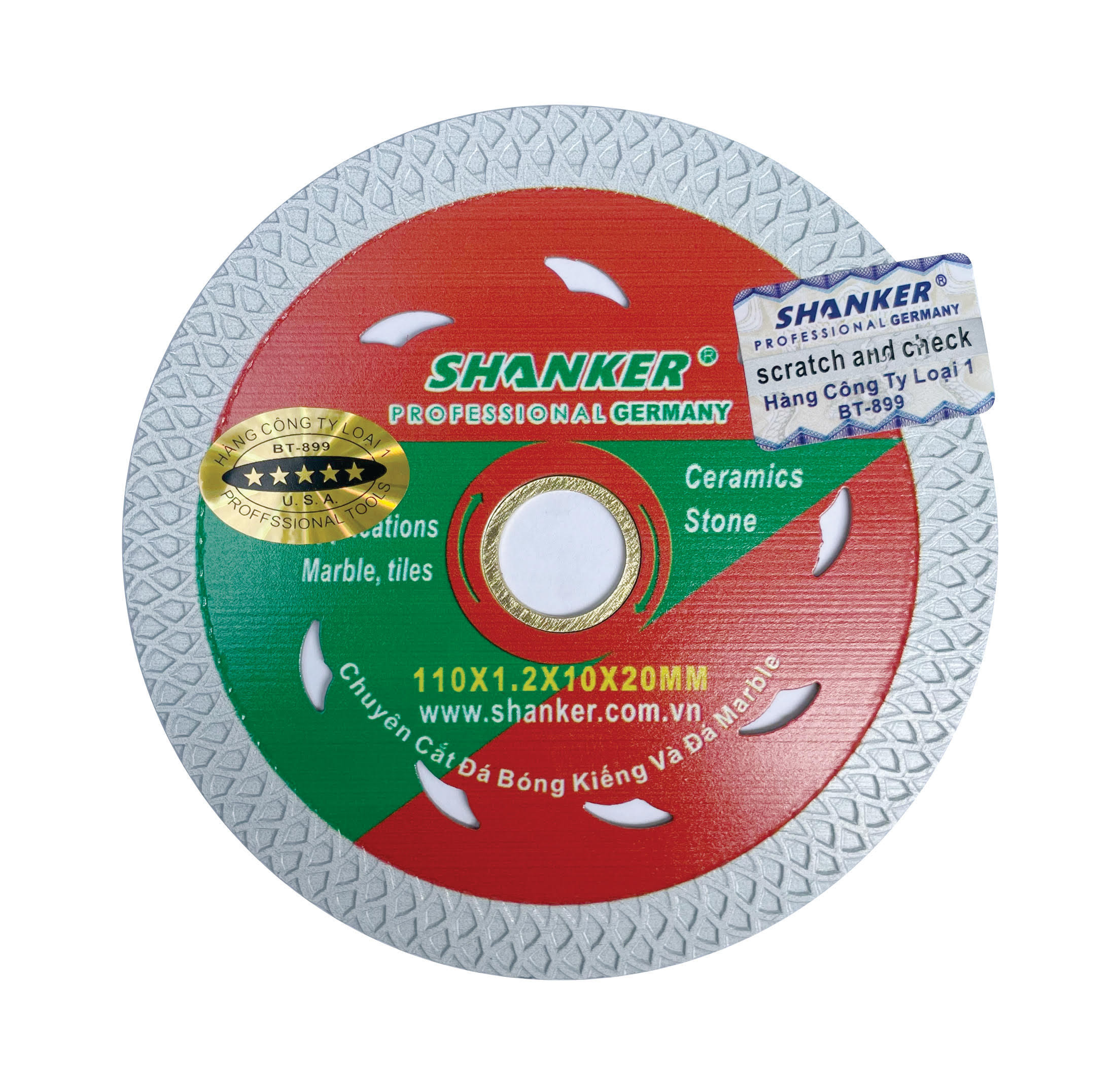 Lưỡi cắt đa năng Shanker xanh lá 110x1.2x20mm (dạng lưỡi liềm)